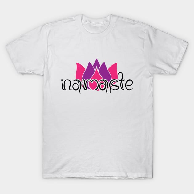 Namaste Lotus Flower T-Shirt by defytees